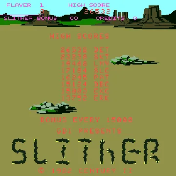 Slither (set 1) screen shot title